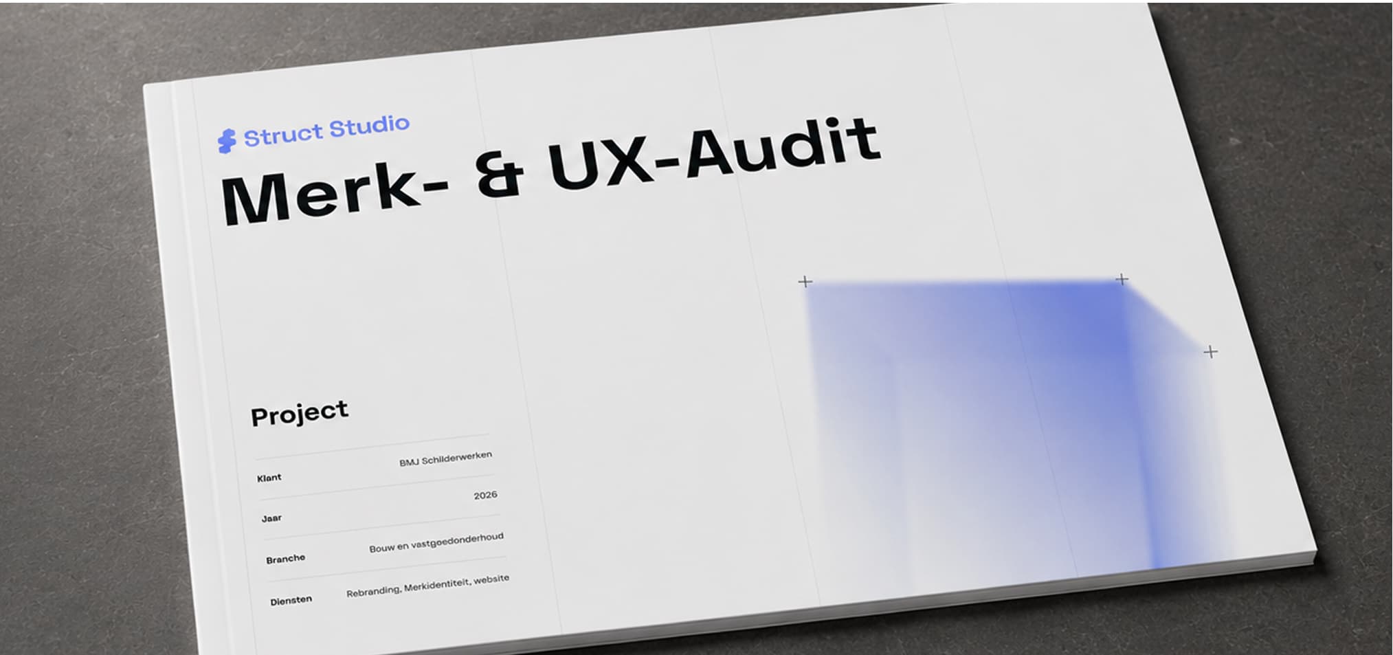 Merk- & UX-Auditdocument van Struct Studio